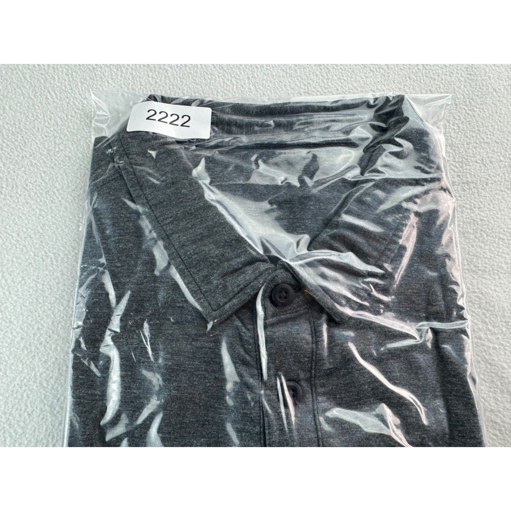 Lululemon Mens Grey Short Sleeve Polo Shirt Size XL Slim Modern Wicking‎ Light - Picture 16 of 16